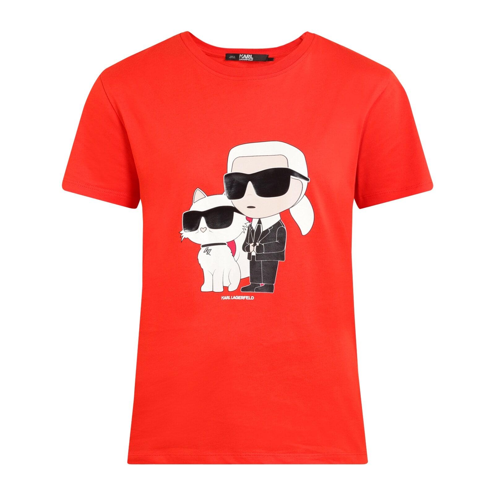 women red ikonik karl & choupette t-shirt