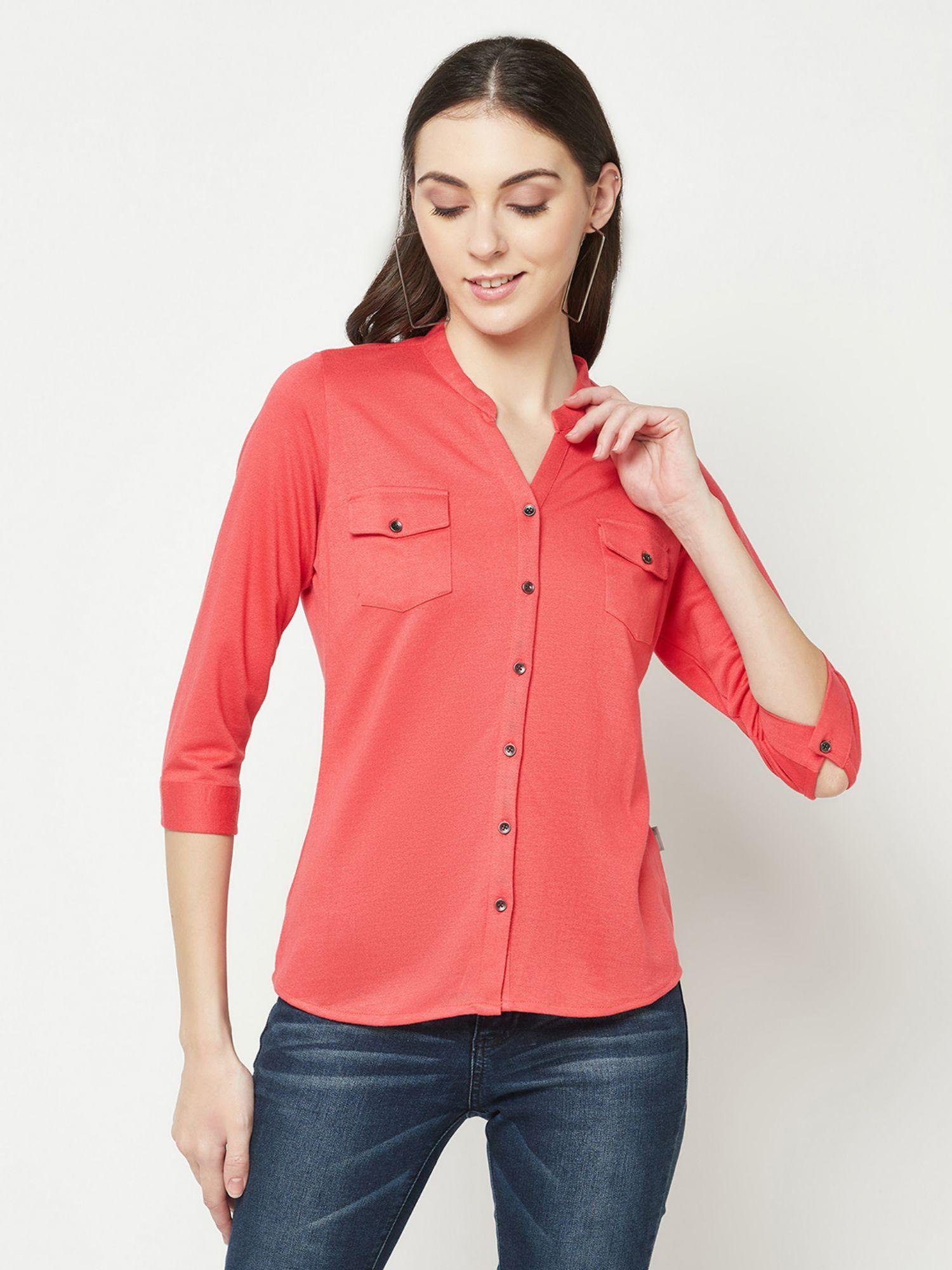 women red shirt