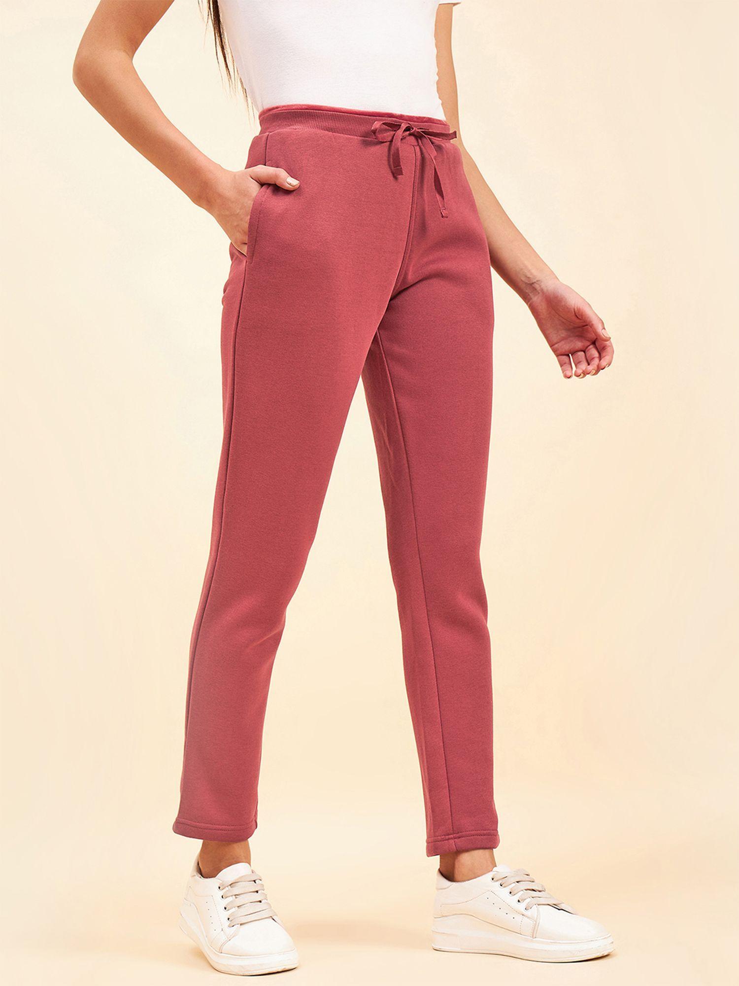 women red solid pyjama