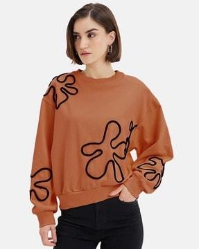 women regular fir floral sweatshirt