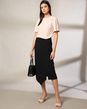 women regular fit a-line skirt