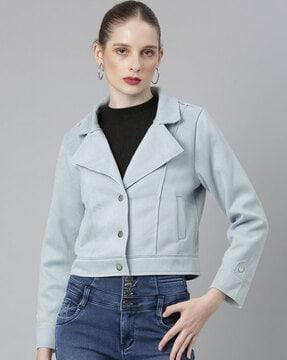 women regular fit blouson jacket