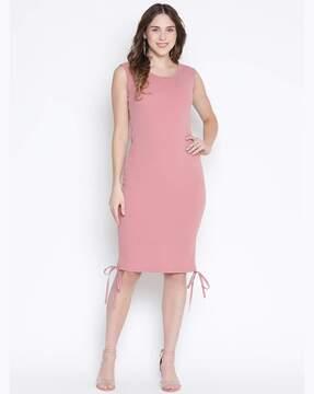 women regular fit bodycon sleeveless dress