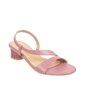 women regular fit chunky heeled sandals