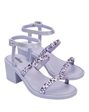 women regular fit chunky heeled sandals