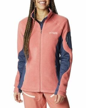 women regular fit colour-block jacket