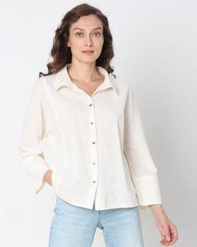 women regular fit cotton shirt