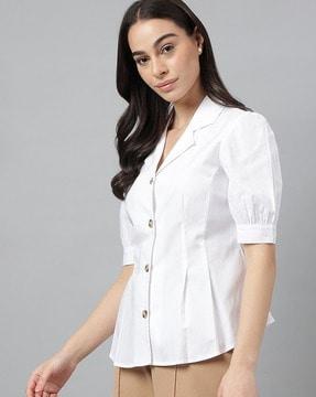 women regular fit cotton shirt