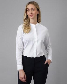 women regular fit cotton shirt