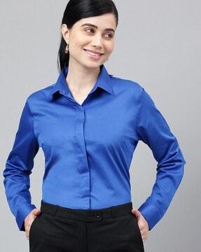 women regular fit cotton shirt