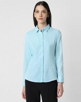 women regular fit cotton shirt