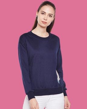 women regular fit crew-neck sweatshirt