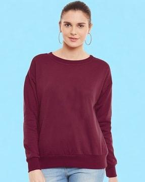 women regular fit crew-neck sweatshirt