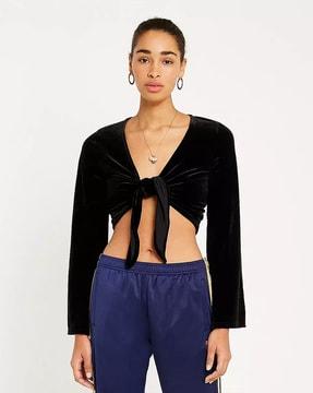 women regular fit crop top