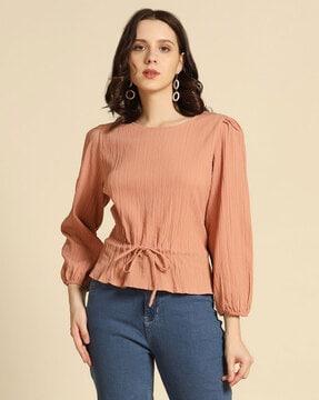 women regular fit crop top