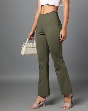 women regular fit flared pants