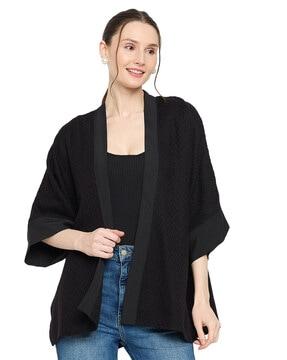 women regular fit front-open shrug