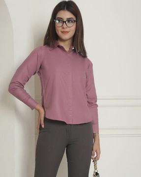 women regular fit full-sleeves top