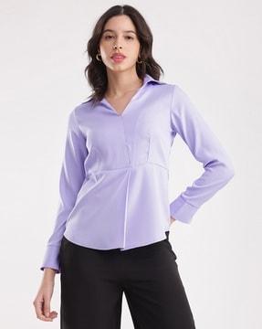 women regular fit full-sleeves top