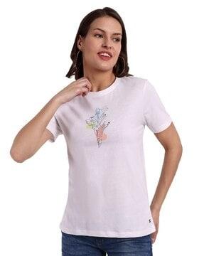 women regular fit graphic print t-shirt