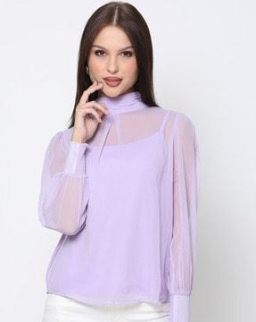 women regular fit high-neck top