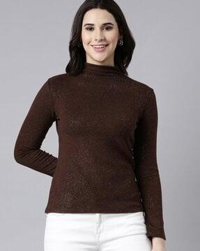 women regular fit high-neck top