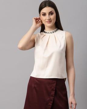 women regular fit high-neck top