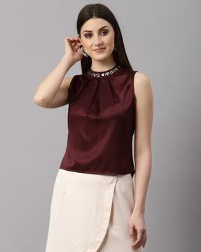 women regular fit high-neck top