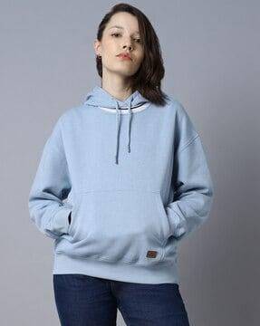 women regular fit hooded sweatshirt