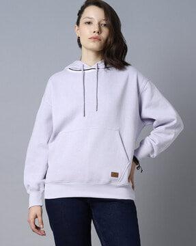 women regular fit hooded sweatshirt