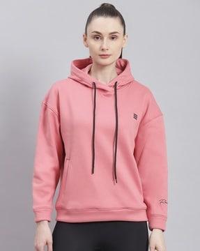 women regular fit hoodie with drawstring