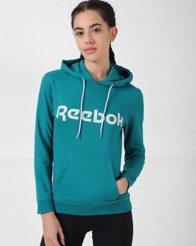 women regular fit hoodie with kangaroo pocket