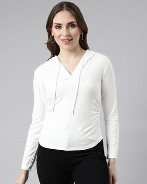 women regular fit hoodie