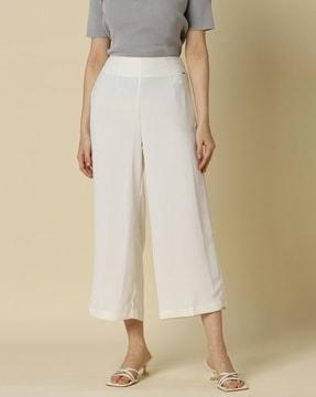 women regular fit mid-rise culottes