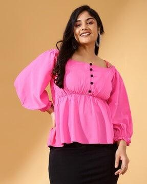 women regular fit off shoulder top