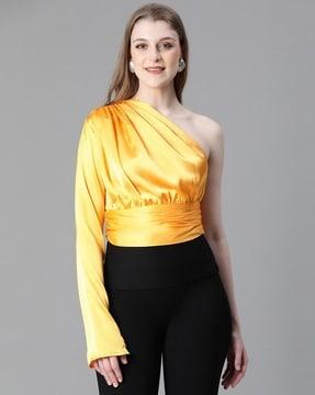 women regular fit one shoulder top