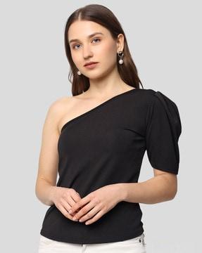 women regular fit one shoulder top