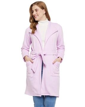 women regular fit peacoat with insert pockets