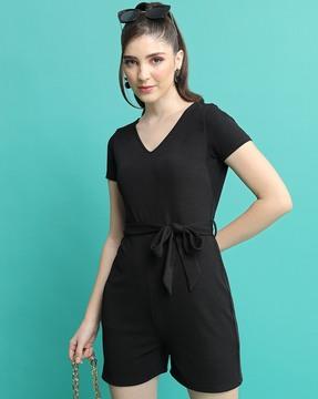 women regular fit playsuit