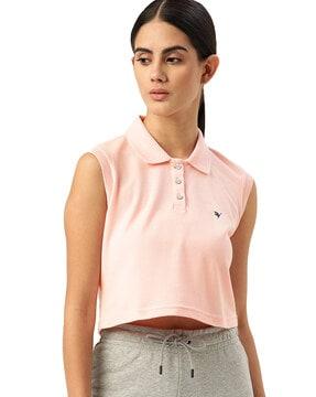 women regular fit polo t-shirt