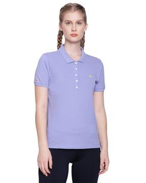 women regular fit polo t-shirt