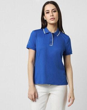 women regular fit polo t-shirt