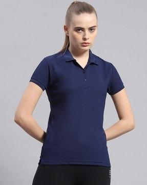 women regular fit polo t-shirt