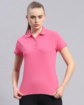 women regular fit polo t-shirt