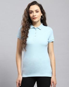 women regular fit polo t-shirt