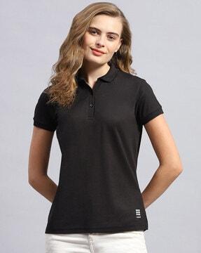 women regular fit polo t-shirt