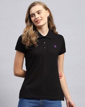 women regular fit polo t-shirt