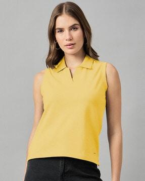 women regular fit polo t-shirt