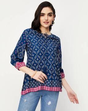 women regular fit printed tunic