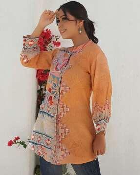 women regular fit printed tunic